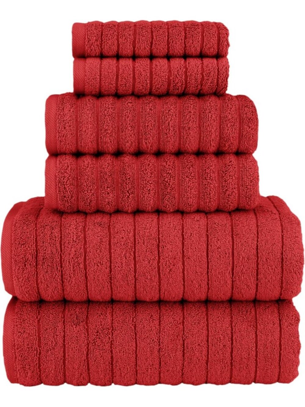 Luxurious 6-Piece Turkish Cotton Bath Towel Set - Quick Dry, Highly Absorbent